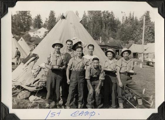 Operation Oblivion base camp at Commando Bay (courtesy of Hank Wong)